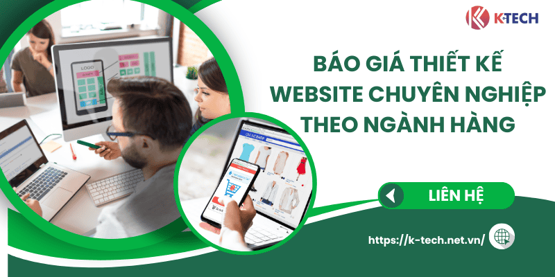 Báo giá thiết kế website theo từng ngành hàng