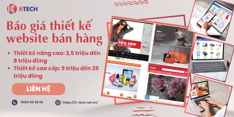 Báo giá thiết kế website bán hàng