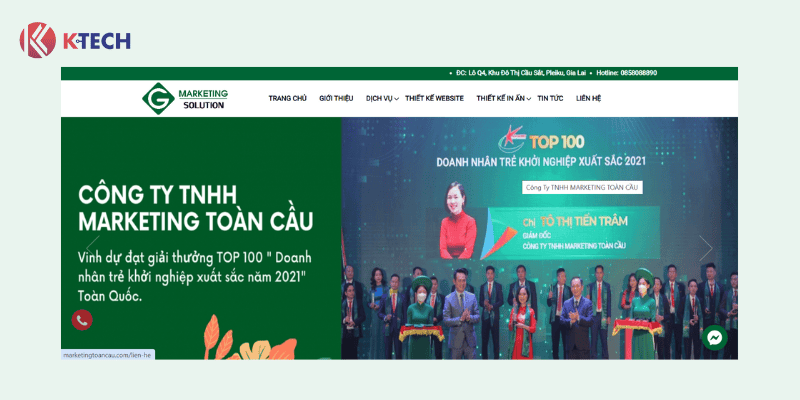 Global Marketing - Công ty chuyên thiết kế website tại Gia Lai
