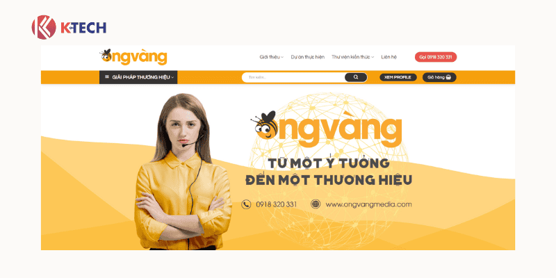 Công ty thiết kế website tại Phan Thiết - Ong Vàng Media