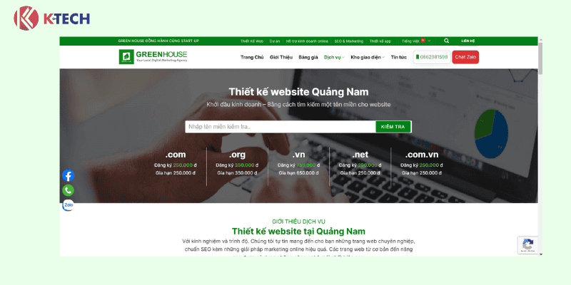 Công ty thiết kế websiet tại Tam Kỳ - Green House