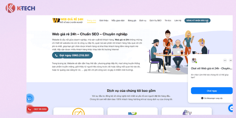 Dịch vụ thiết kế website giá rẻ tại Web Giá Rẻ 24h