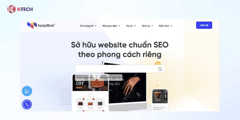 Dịch vụ thiết kế website trọn gói tại Hcsoftvn