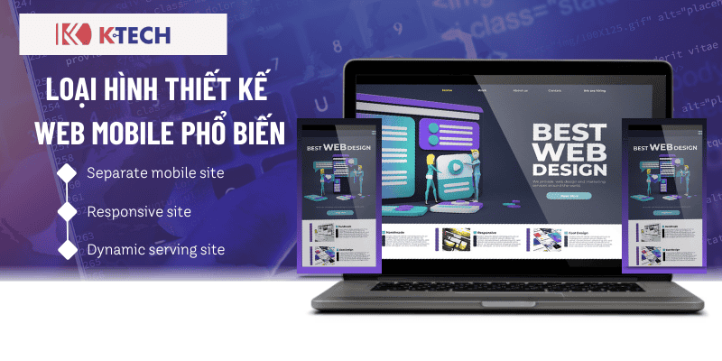 Loại hình thiết kế website mobile phổ biến
