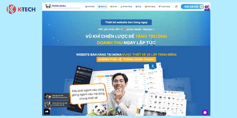 Mona Media - Dịch vụ thiết kế website ban hàng chuyên nghiệp