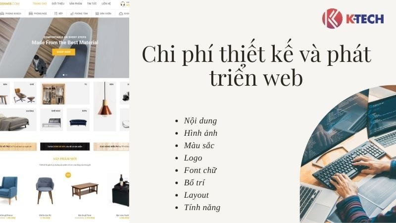 Chi phí thiết kế website và phát triển website