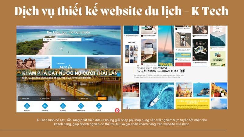 Dịch vụ thiết kế web du lịch KTech