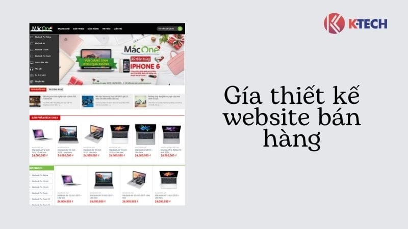 Giá thiết kế website bán hàng