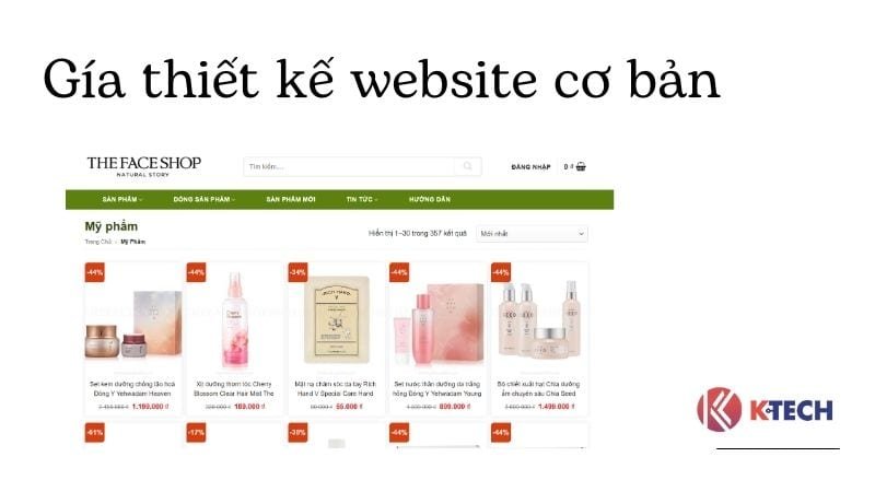 Giá thiết kế website cơ bản
