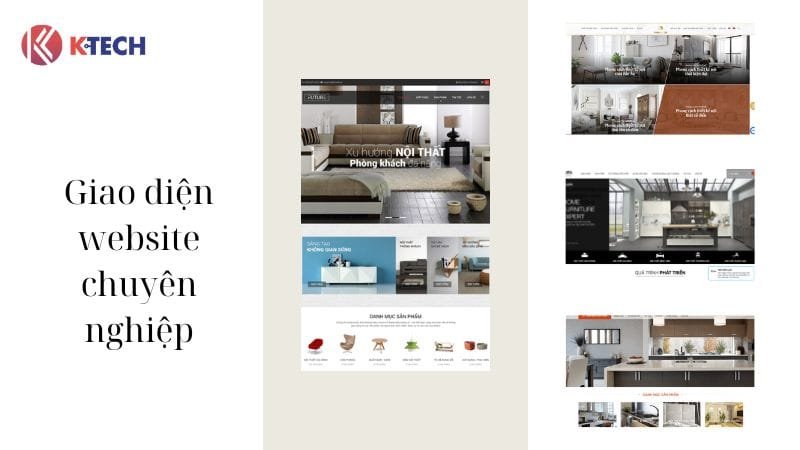 Giao diện website nội thất chuyên nghiệp