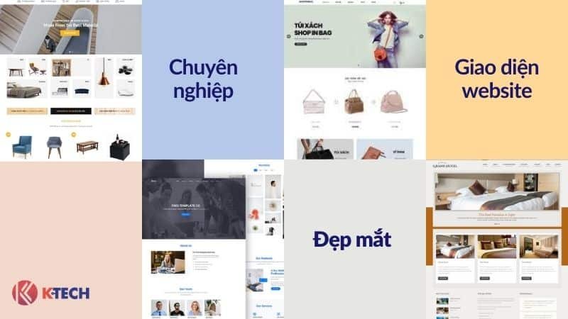 Giao diện website chuyên nghiệp, đẹp mắt