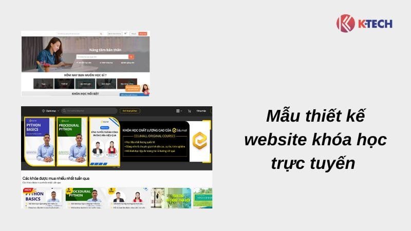 Mẫu thiết kế web khóa học trực tuyến