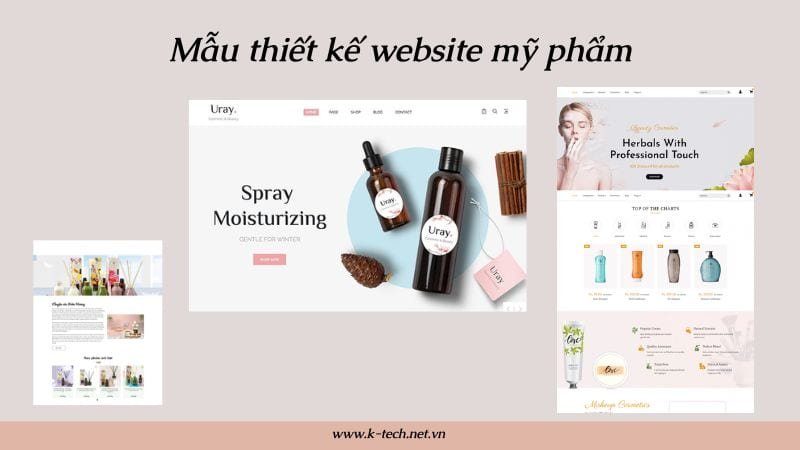 Mẫu thiết kế web mỹ phẩm