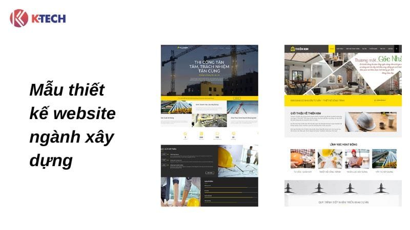 Mẫu thiết kế web xây dựng