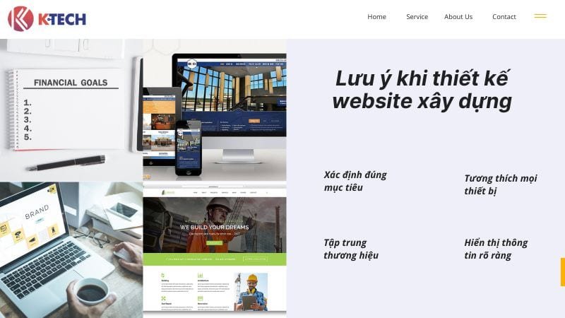Những lưu ý khi thiết kế website xây dựng
