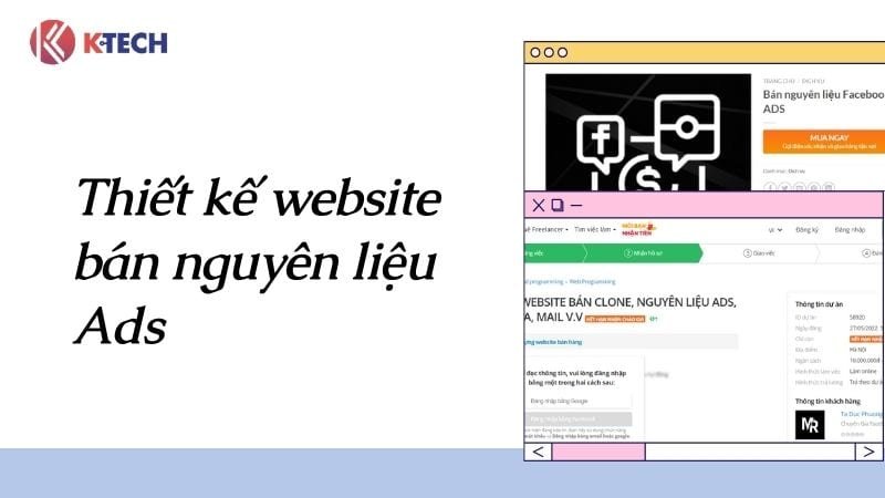 Thiết kế website bán nguyên liệu Ads