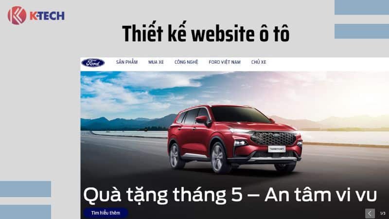 Thiết kế website ô tô chuyên nghiệp, sang trọng