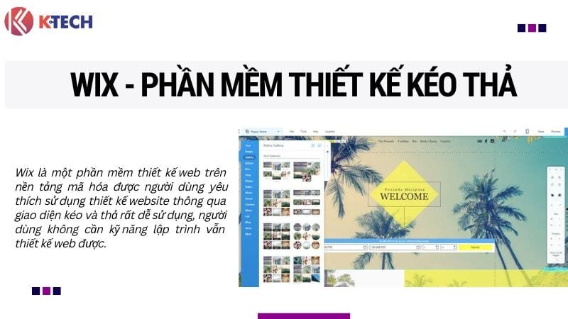 Wix - Phần mềm thiết kế website kéo thả