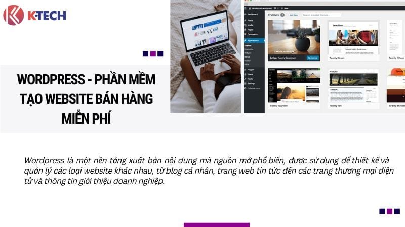 Wordpress - Phần mềm tạo website bán hàng miễn phí
