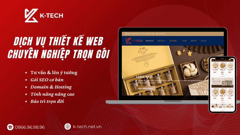 Dịch vụ thiết kế web chuyên nghiệp trọn gói tại K-TECH