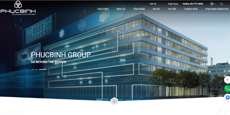 Mẫu thiết kế website xây dựng - Phúc Bình Group