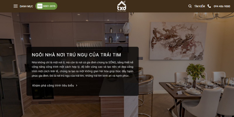 Mẫu thiết kế website xây dựng - TXD Construction