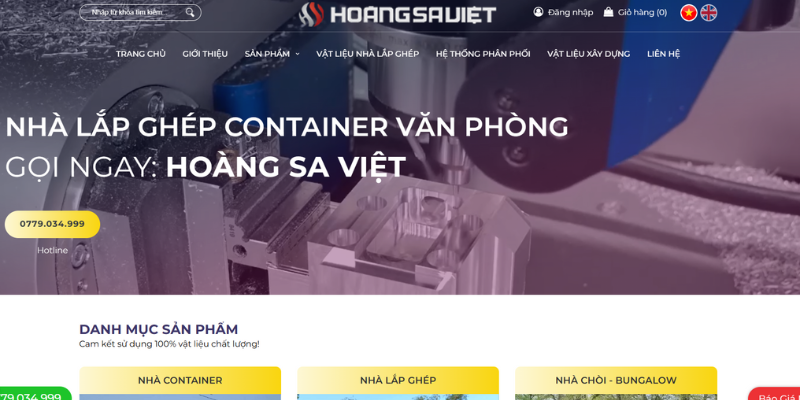 Mẫu thiết kế website xây dựng - website cung cấp vật liệu xây dựng