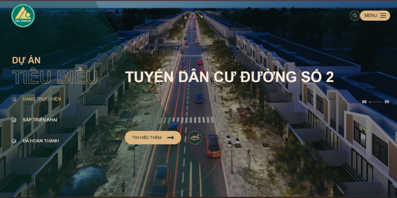 Mẫu thiết kế website xây dựng - Website giới thiệu dự án xây dựng