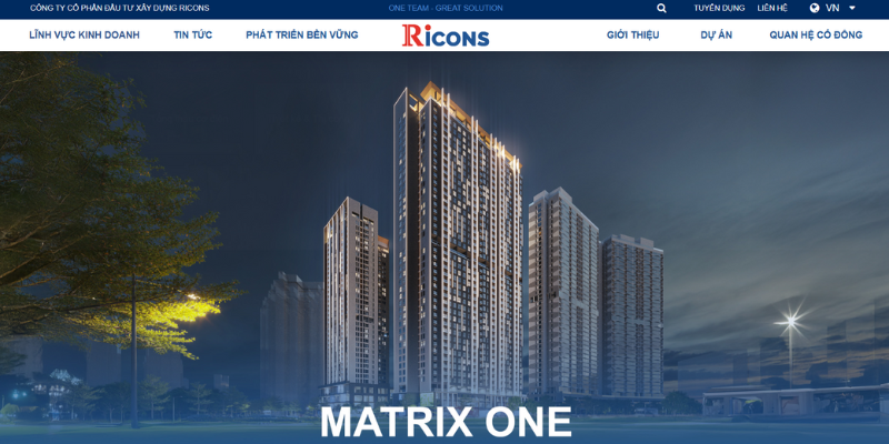 Mẫu thiết kế website nhà thầu xây dựng công trình