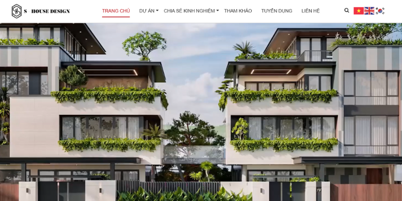 Mẫu thiết kế website xây dựng - Website kiến trúc và nội thất