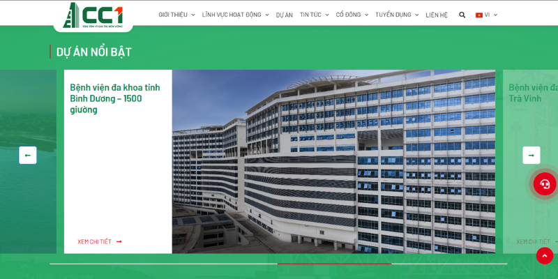 Mẫu website Công ty xây dựng số 1