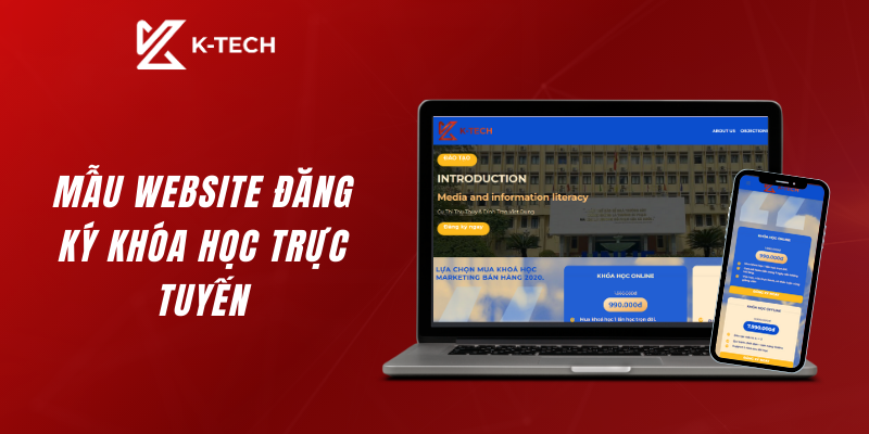 Mẫu website giáo dục - đăng ký khóa học trực tuyến