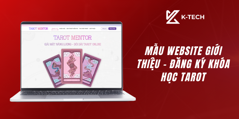 Mẫu website giới thiệu - đăng ký khóa học tarot