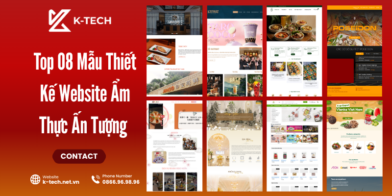 Top 08 Mẫu Thiết Kế Website Ẩm Thực