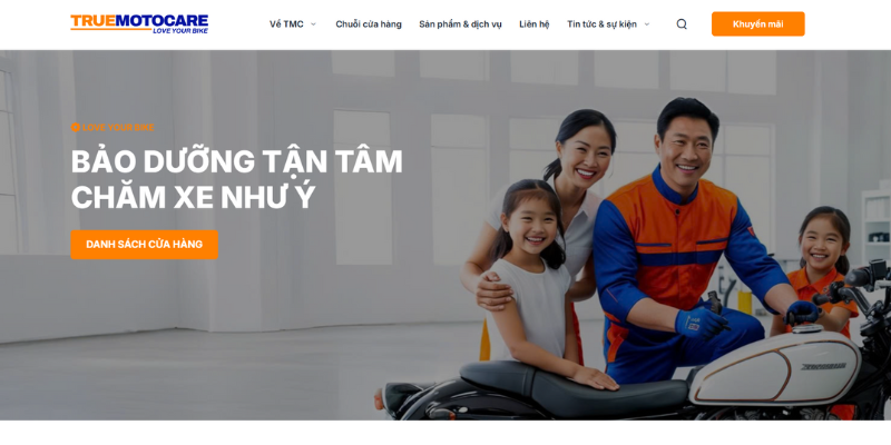 Mẫu Thiết Kế Website Dịch Vụ Sửa Chữa Và Bảo Dưỡng Xe Máy