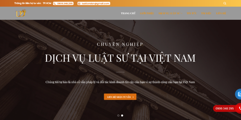 Mẫu thiết kế website tư vấn luật - văn phòng luật