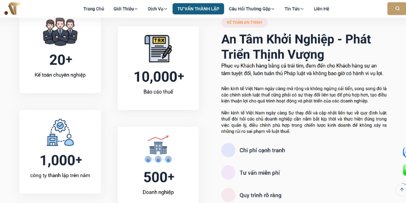 Mẫu website tư vấn luật - pháp lý doanh nghiệp
