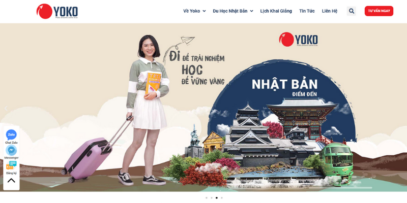 Mẫu thiết kế website tư vấn du học chuyên biệt