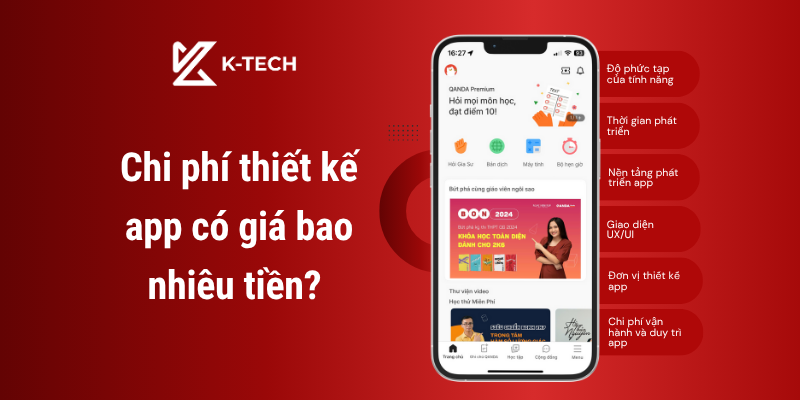 Chi phí thiết kế app có giá bao nhiêu
