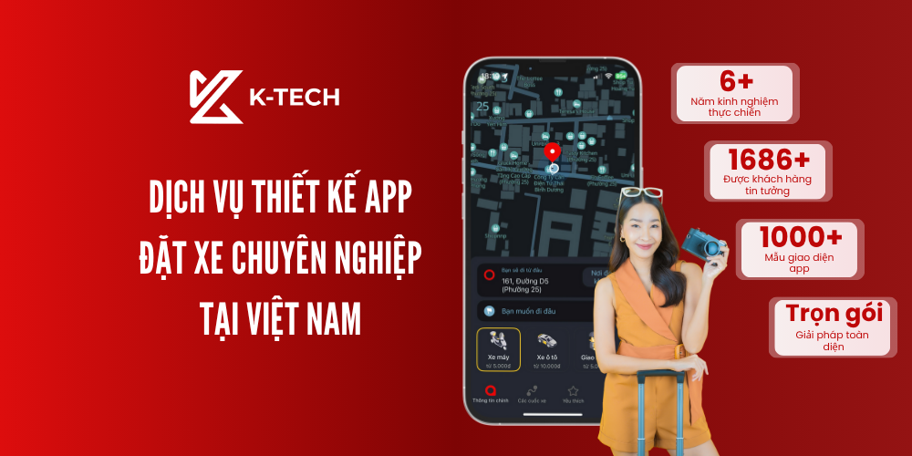 Dịch vụ thiết kế app đặt xe chuyên nghiệp tại Việt Nam