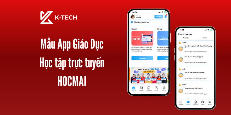 Mẫu app giáo dục - Học tập trực tuyến HOCMAI