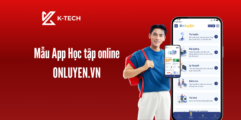 Mẫu app học tập online ONLUYEN.VN