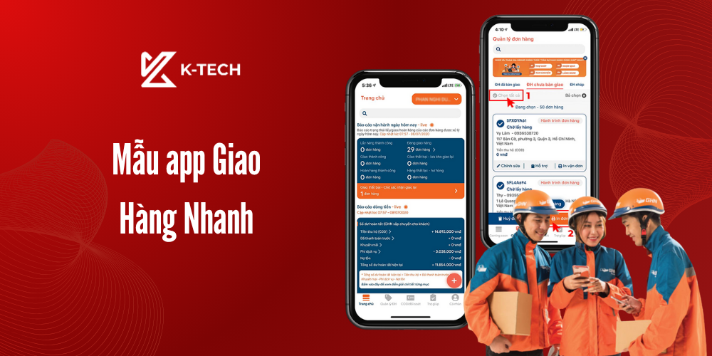 Mẫu app Giao Hàng Nhanh