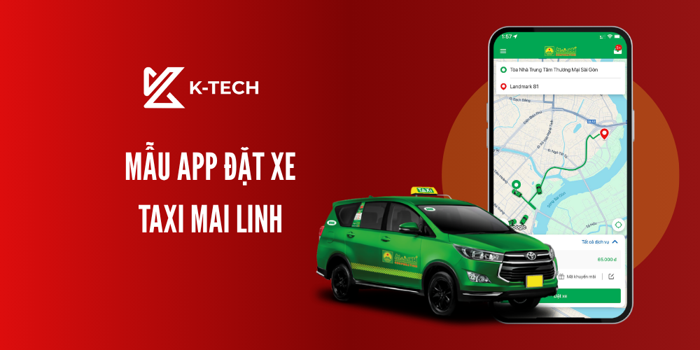 Mẫu app đặt xe Taxi Mai Linh