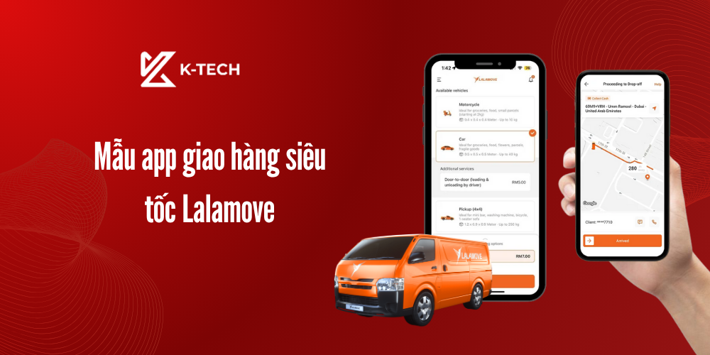 Mẫu app giao hàng siêu tốc Lalamove