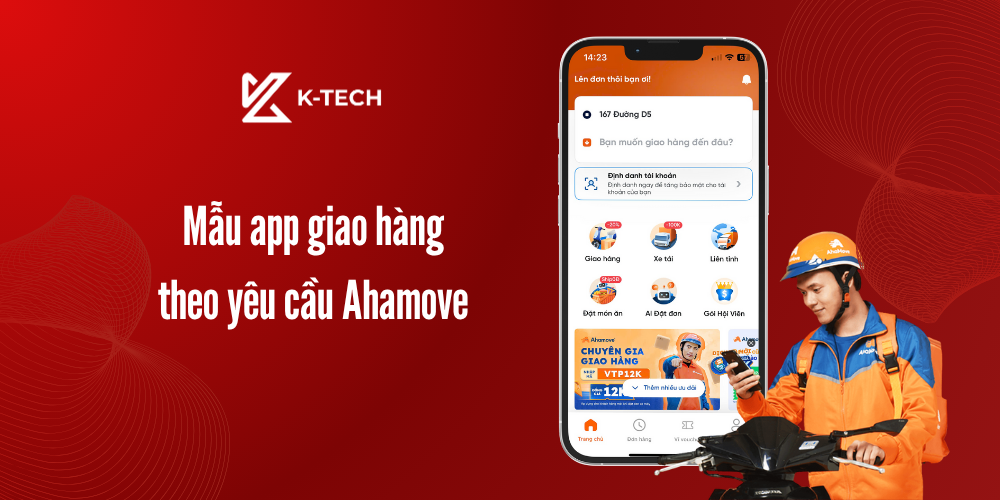 Mẫu app giao hàng theo yêu cầu Ahamove