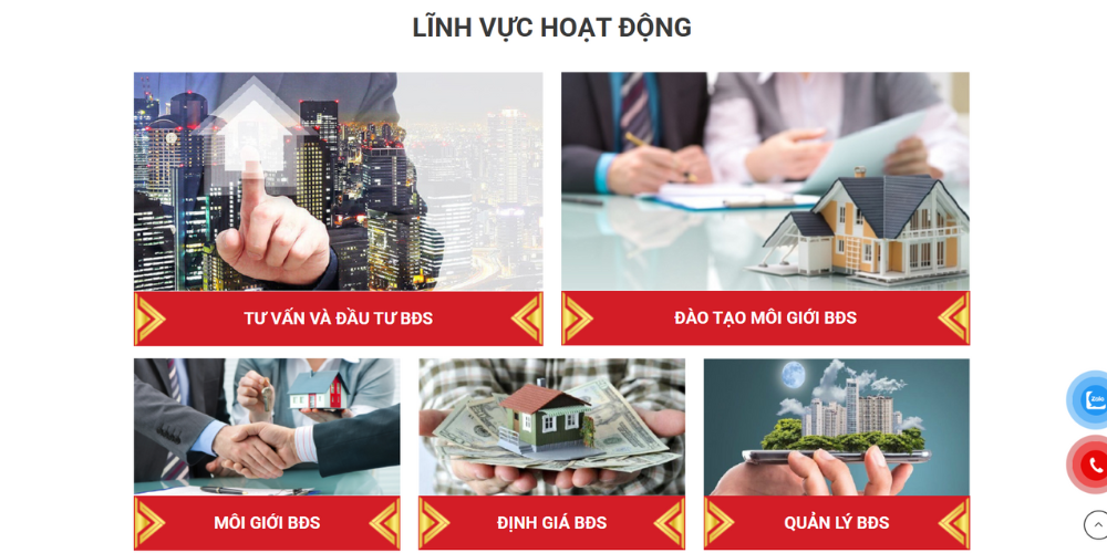 Mẫu website bất động sản tập đoàn Thiên Khôi