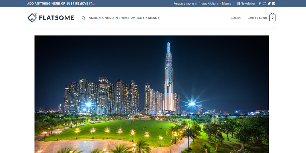 Mẫu website bất động sản Vinhome Center Park