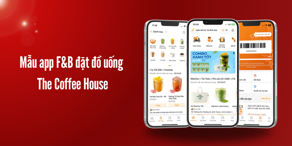 Mẫu app F&B đặt đồ uống - The Coffee House