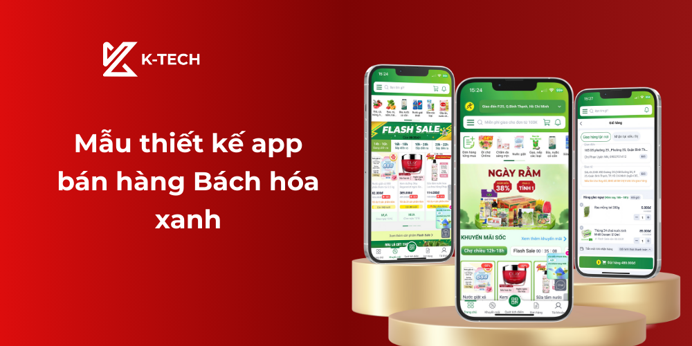 Mẫu thiết kế app bán hàng Bách hóa xanh